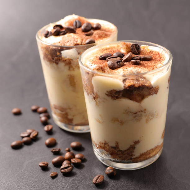 istock delicious tiramisu with coffee bean 887258944
