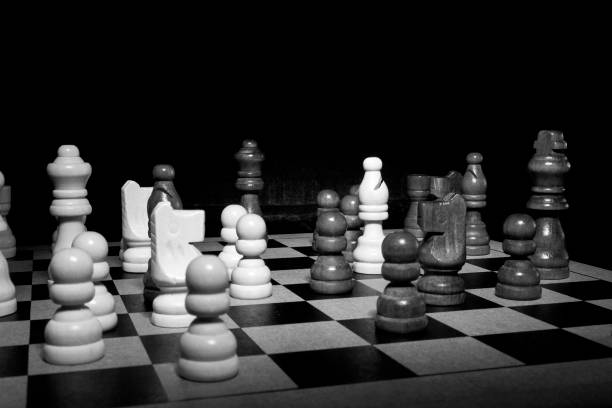 istock Chess photographed on a chessboard 887275642