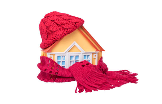 istock House is wrapped in a scarf. 887275942