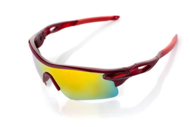 Sports glasses for a bicycle isolated on a white background advertising accessories for a cycling