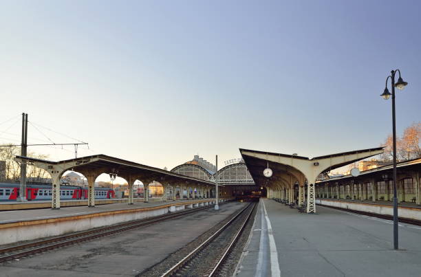 istock View from the empty platform at the entrance to Vitebsky railway 887298300