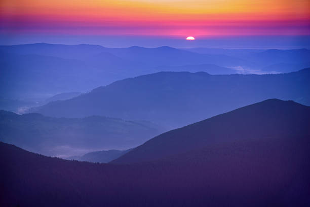 istock Amazing mountain sunrise 887311412