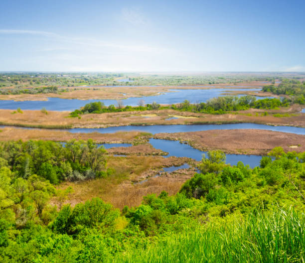 istock view from a hill to a quiet summer river 887313352