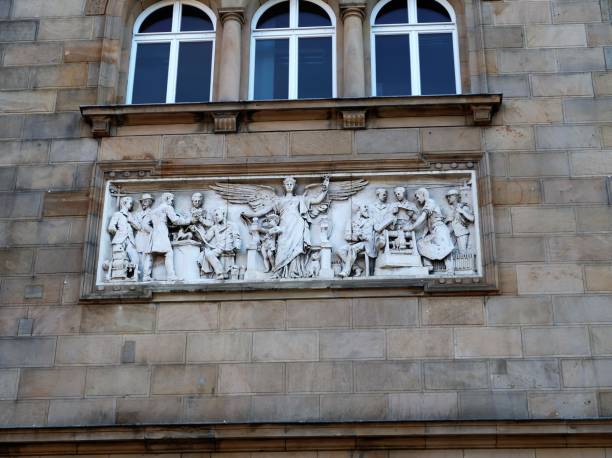 mural - aachen brick building exterior built structure imagens e fotografias de stock