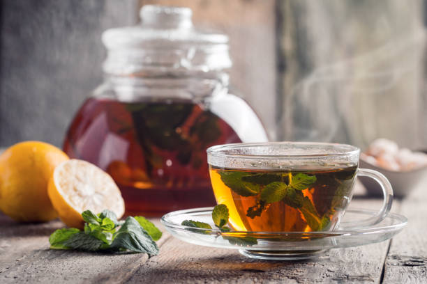 istock cups of tea with mint 887333454