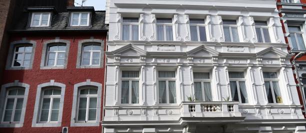 istock Buildings of different shapes and colors 887334154