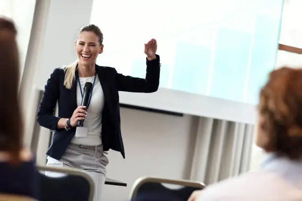 Picture showing business people having a conference