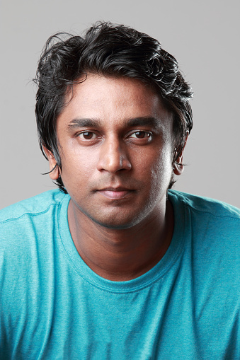 Portrait of a young man of Indian origin