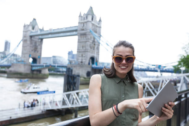 istock Beautiful woman in London 887340886