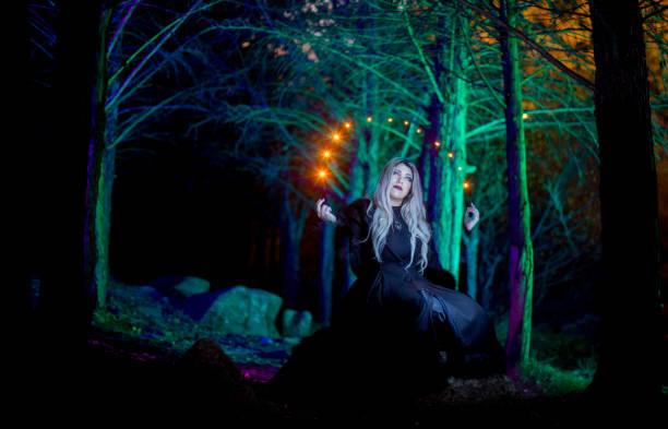 istock Portrait in the dark forest 887341036