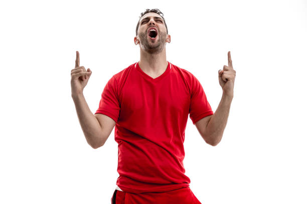 istock Soccer fan celebrating 887351286