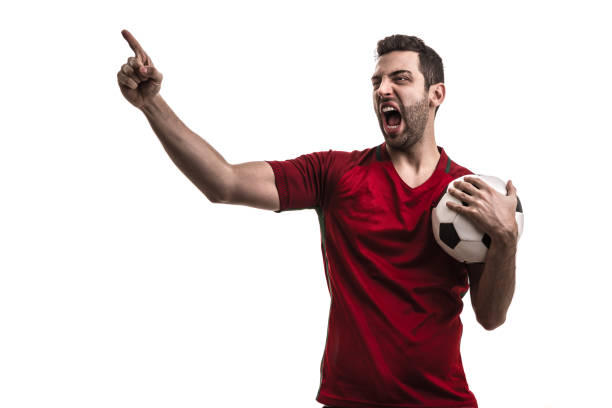 istock Soccer fan celebrating 887351426