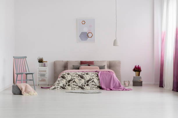 istock Poster in bright bedroom 887354144