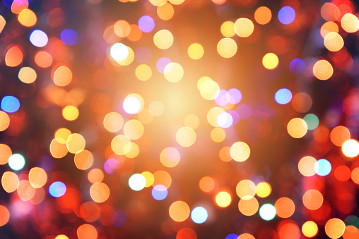 Colorful abstract background with bokeh light