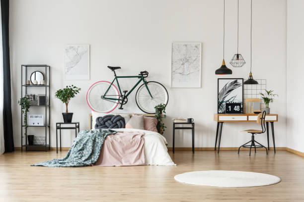 istock Round rug on the floor 887369414