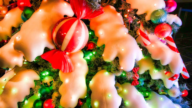 istock Many colorful ornaments on Christmas tree 887376162