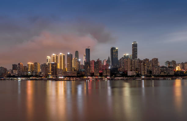 istock Night view of nanbin road, chongqing 887377688