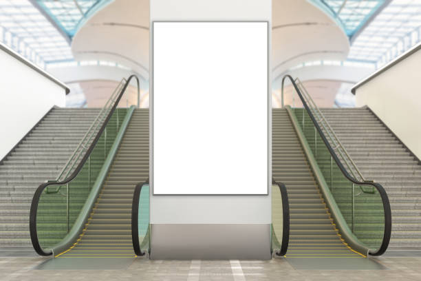 istock Blank advertising vertical poster mockup 887407870