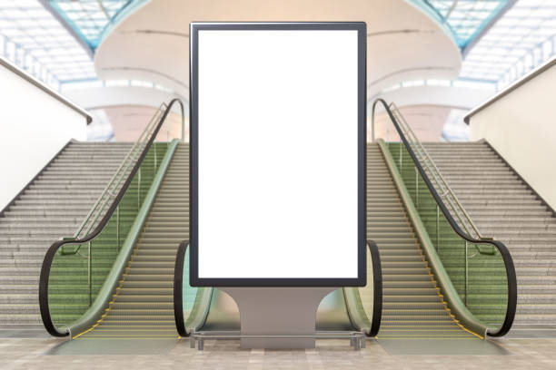 blank advertising billboard stand - billboard posting showing billboard commercial sign imagens e fotografias de stock