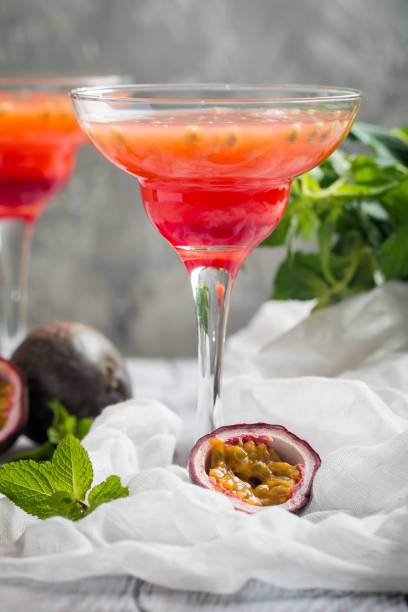 istock Alcoholic cocktail with fresh passion fruit 887412050