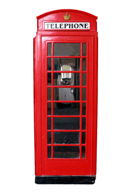 istock Vintage phone booth English style 887441058