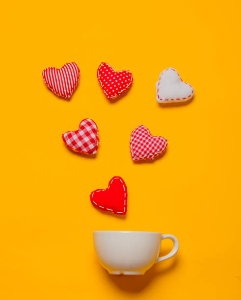 istock Valentines Day heart shapes and white cup 887441174