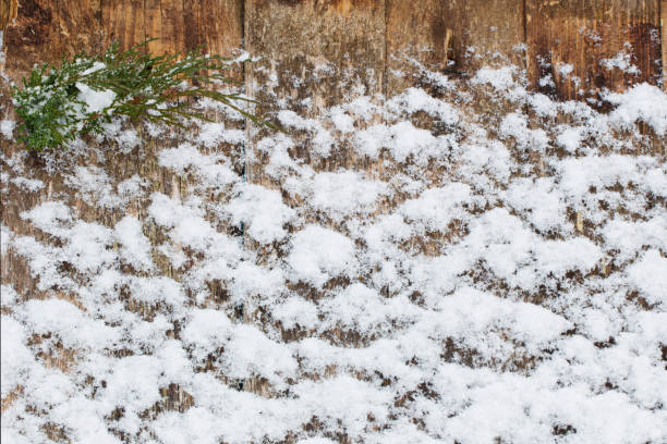 istock old wooden snowy background 887446876