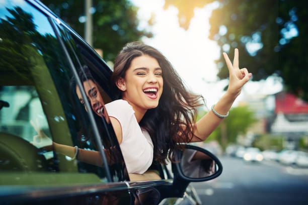 istock Spreading her positivity in the city 887447080
