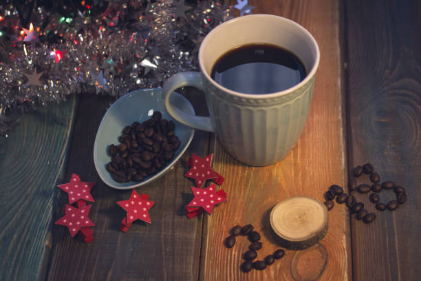 istock Still life with a coffee cup and 2018 inscription 887461448