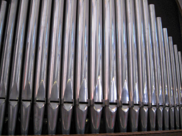 Pipe organ pipes inside Cathedral, Vienna