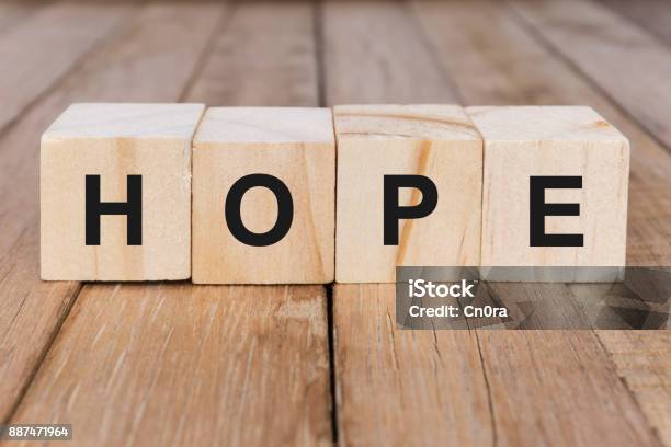 Hope Word On Wooden Block Stock Photo - Download Image Now - Hope - Concept, Text, Jesus Christ