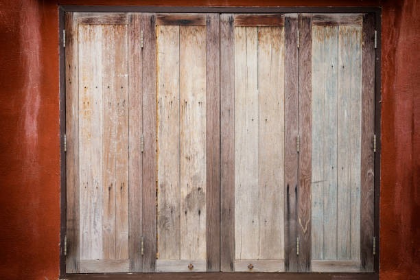 istock abstract close up old wood window on brown wall with vintage filter - can use to display or montage on product 887483698