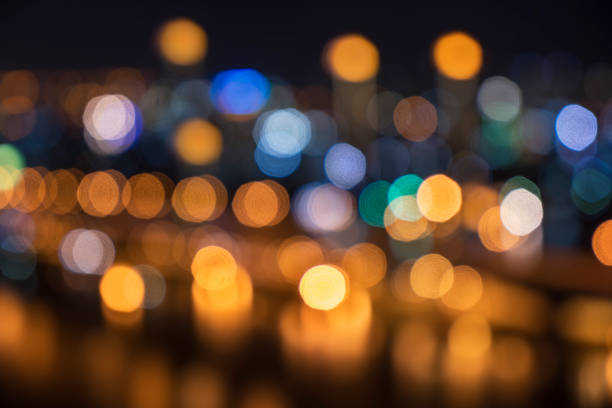 istock abstract cityscape light bokeh - can use to display or montage on product 887487126
