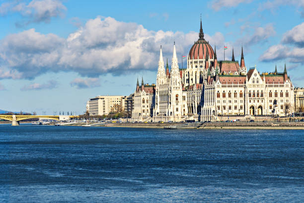 istock Parliament building in Budapest at midday in november. 887491384