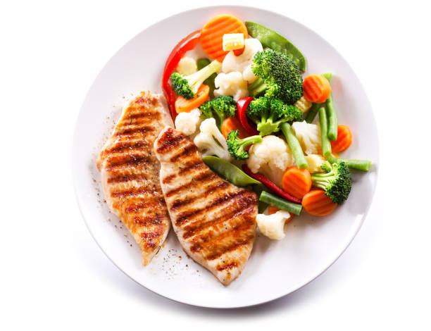 istock plate of grilled chicken with vegetables 887517116