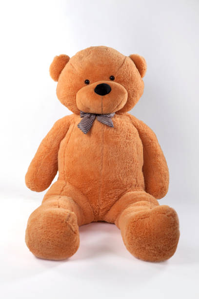 istock Big Bear soft toy isolated on white background 887518808