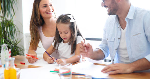 istock Happy familiy spending fun time at home 887522230