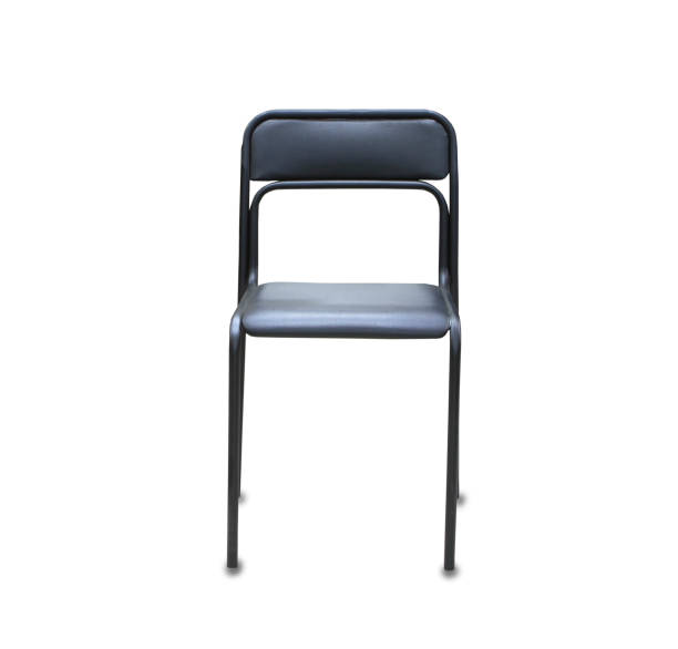 istock The office chair from black leather. Isolated 887522444