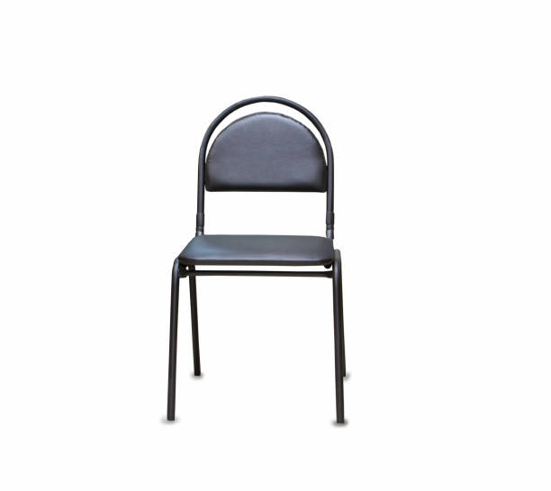 istock The office chair from black leather. Isolated 887522502