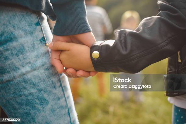 Holding Tight Stock Photo - Download Image Now - Holding Hands, One Parent, Child