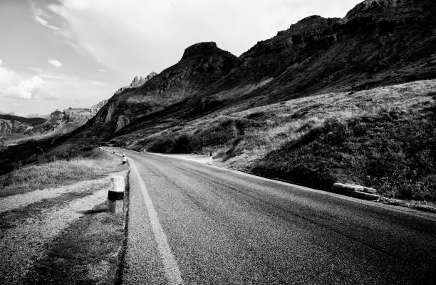 istock Mountain road in European Alps. 887532242