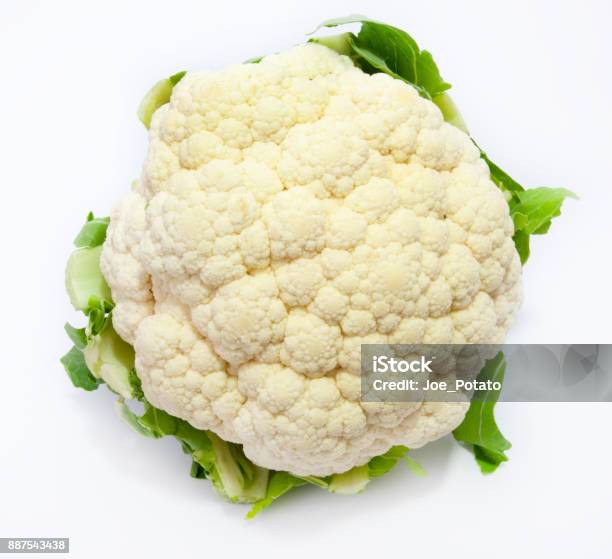 Cauliflower Stock Photo - Download Image Now - Cauliflower, White Background, Cut Out