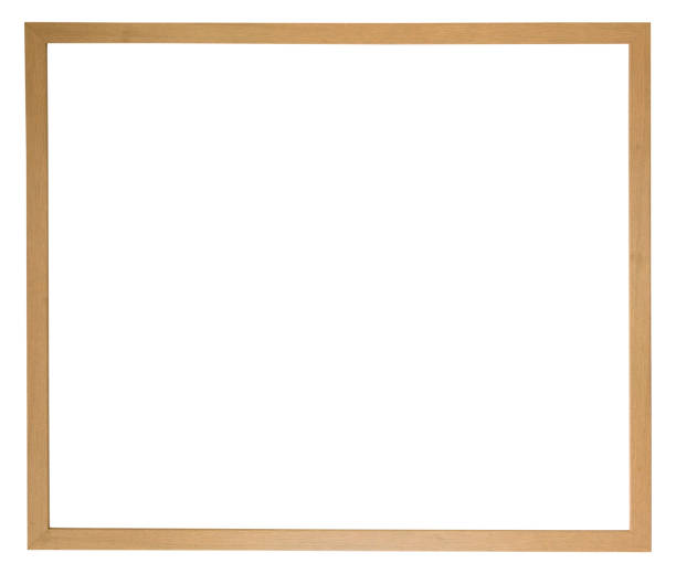 istock Empty picture frame of light coloured wood 887548696