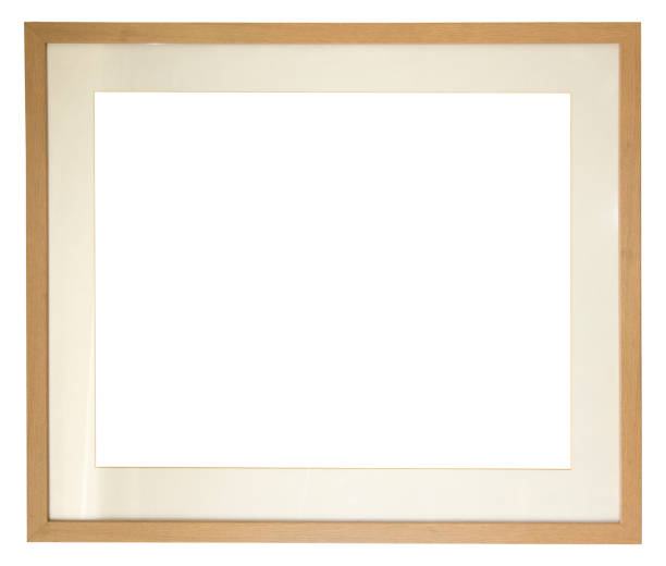 istock Empty picture frame of light coloured wood 887548698