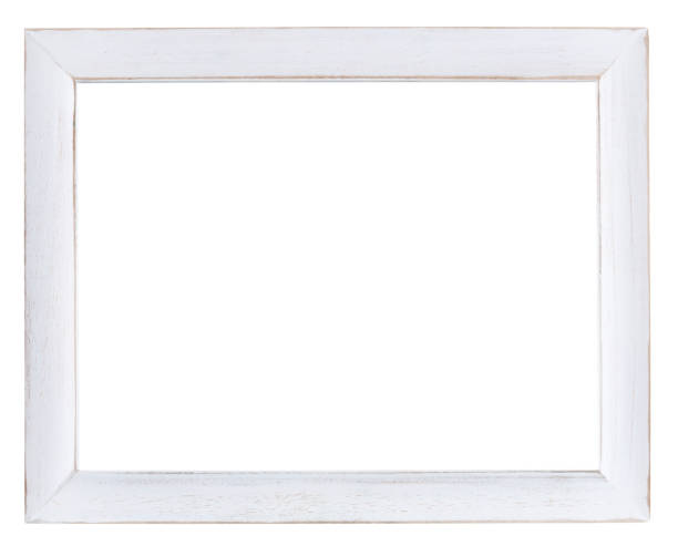 istock Empty picture frame in a white painted 'shabby chic' finish 887548952