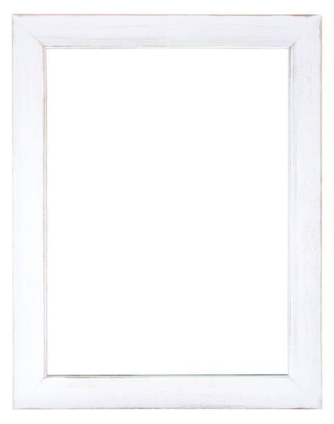 istock Empty picture frame in a white painted 'shabby chic' finish 887549114
