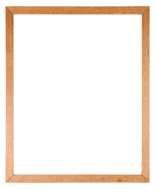 istock Empty picture frame in a wood grain moulding 887549150