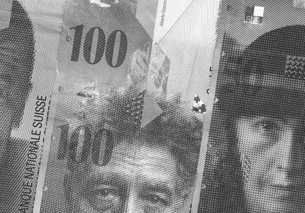 200 100 50 swiss franc background texture.