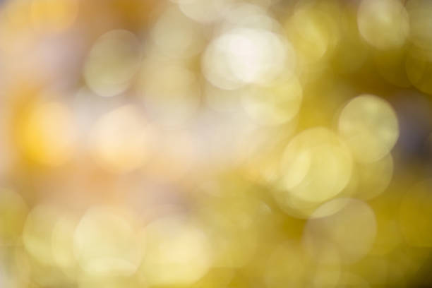istock Yellow glitter blurred background for christmas celebration. 887569208