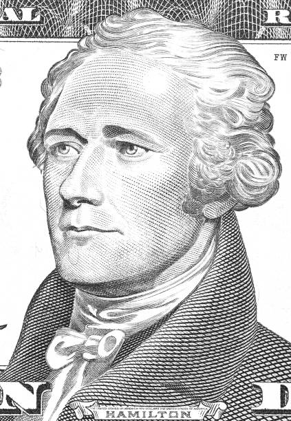 istock Alexander Hamilton portrait from us 10 dollars. 887577572